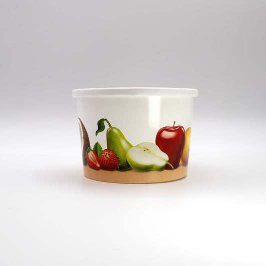 7oz Gelato/Ice Cream/Frozen Yogurt Cups-Fresh Fruit Design-1000/case