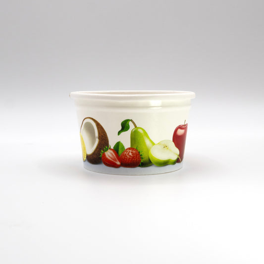 3 oz. Gelato/Ice Cream/Frozen Yogurt Paper Cups-Fresh Fruit Design-2400/case