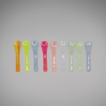6500 Pack 3" Multi-colored Taster Spoons, Disposable Plastic Utensils, Assorted Ice Cream/ Gelato Spoons